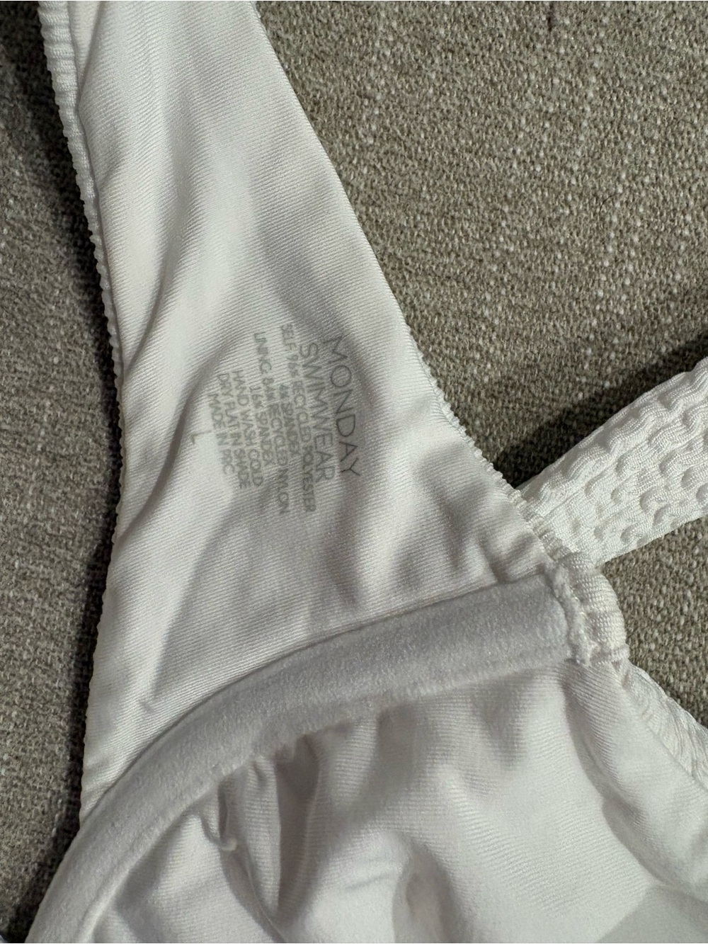 Monday Swimwear Formentera Top - White Sand Crinkle - Picture 2 of 2